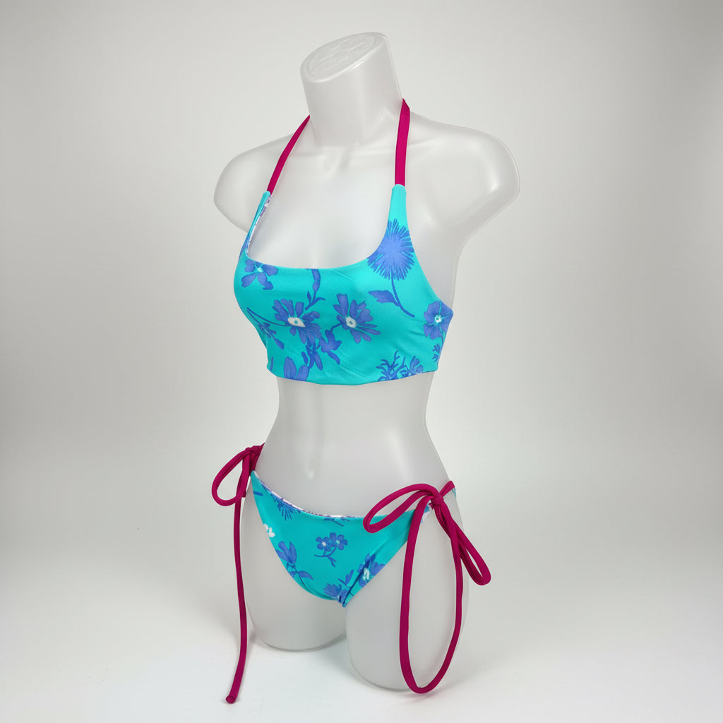 The Ember Set- Reversible Neon Floral/Purple Floral