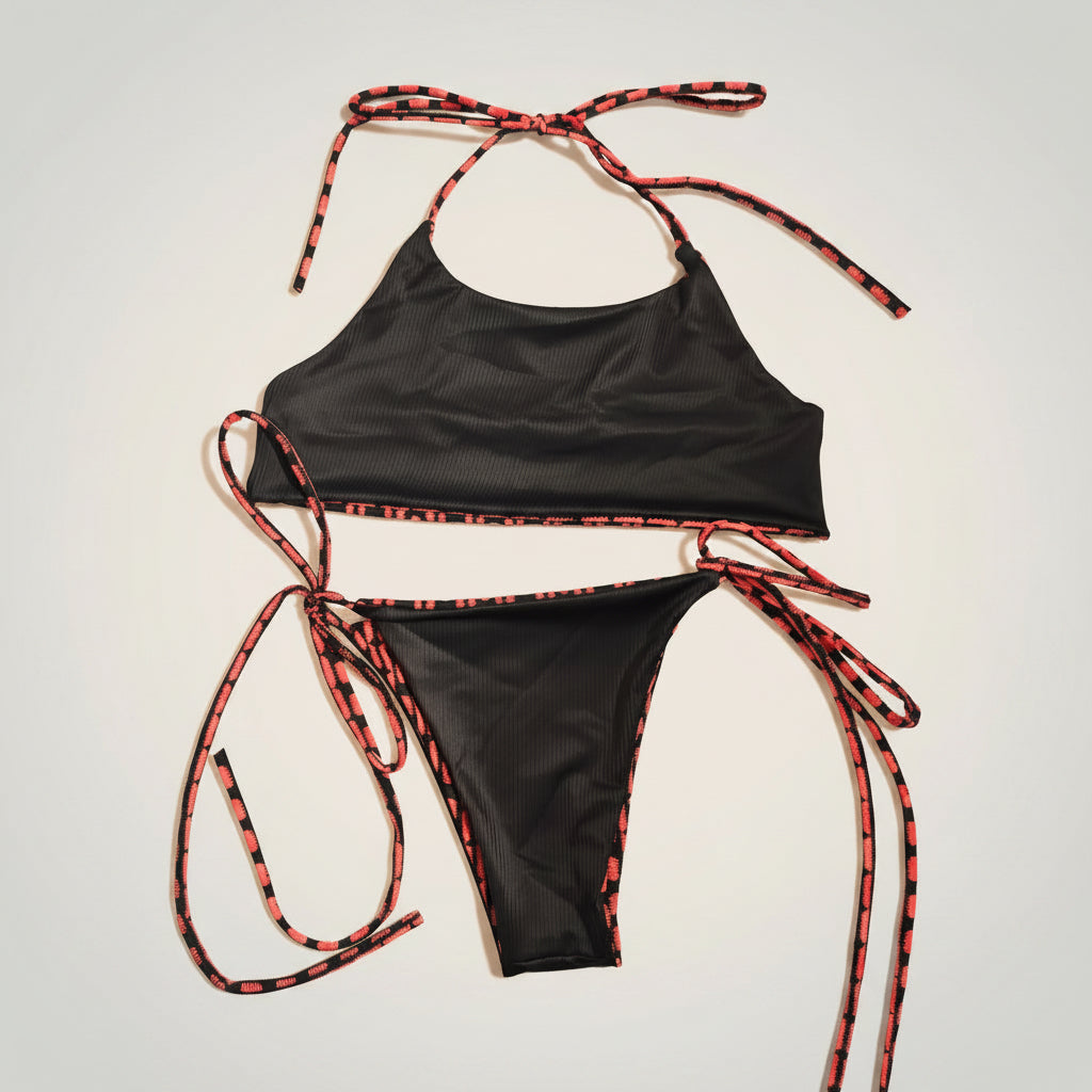 The Ember Set- Reversible Orange Brick/Black Ribbed