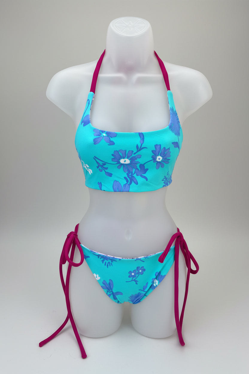 The Ember Set- Reversible Neon Floral/Purple Floral