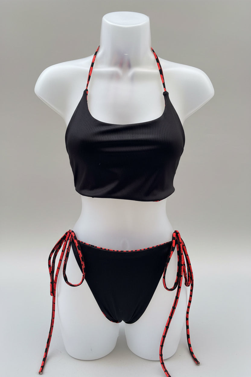 The Ember Set- Reversible Orange Brick/Black Ribbed