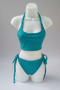 The Ember Set- Reversible Teal Gingham/ Bright Purple